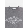 MARINE SERRE DARK GREY CLEAN WOOL KNIT CREWNECK
