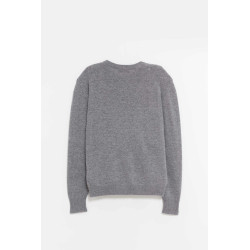 MARINE SERRE DARK GREY CLEAN WOOL KNIT CREWNECK