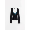 MARINE SERRE MULTICOLOR REGENERATED SILK SCARVES DRAPED TOP