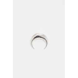 MARINE SERRE SHINY SILVER SILVER PLATED MOON EARRINGS