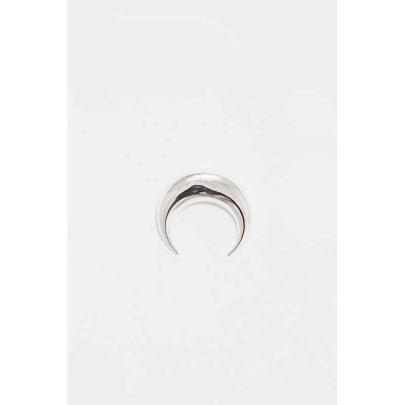 MARINE SERRE SHINY SILVER SILVER PLATED MOON EARRINGS