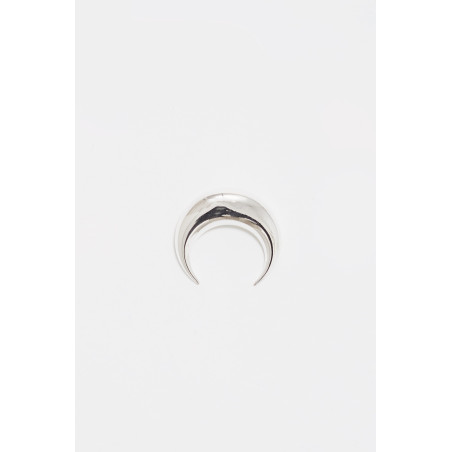 MARINE SERRE SHINY SILVER SILVER PLATED MOON EARRINGS