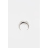 MARINE SERRE SHINY SILVER SILVER PLATED MOON EARRINGS