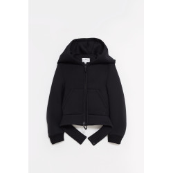 COURREGES BLACK COCOON BONDED JACKET