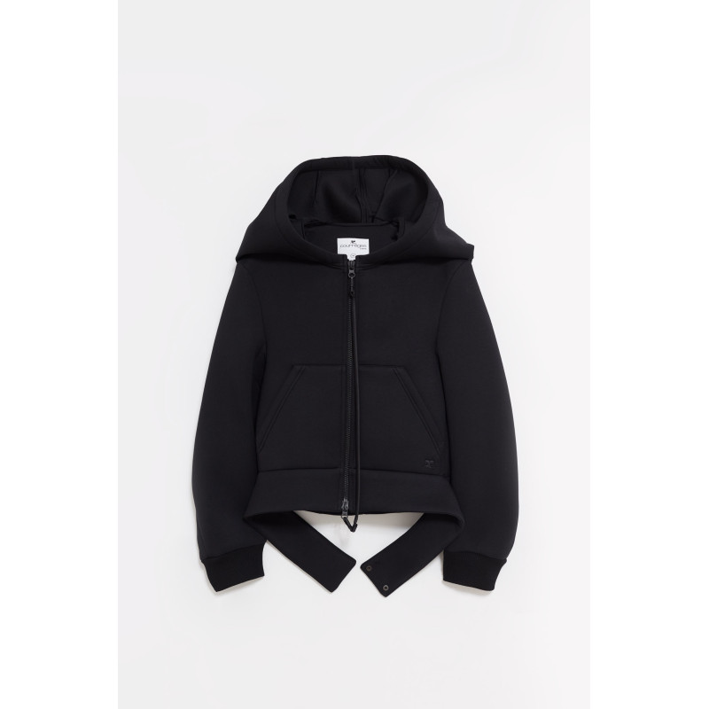 COURREGES BLACK COCOON BONDED JACKET
