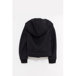 COURREGES BLACK COCOON BONDED JACKET