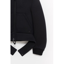COURREGES BLACK COCOON BONDED JACKET