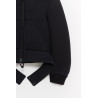 COURREGES BLACK COCOON BONDED JACKET