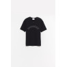 COURREGES BLACK MEDUSA CONTRAST T SHIRT