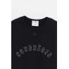 COURREGES BLACK MEDUSA CONTRAST T SHIRT