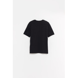 COURREGES BLACK MEDUSA CONTRAST T SHIRT