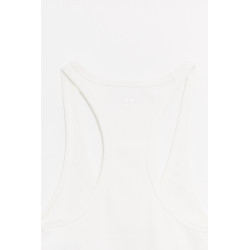 COURREGES HERITAGE WHITE TWIST CROP TOP