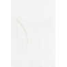 COURREGES HERITAGE WHITE TWIST CROP TOP