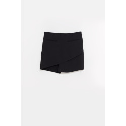 COURREGES BLACK INFINITY CREPE MINI SKIRT