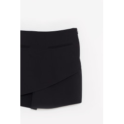 COURREGES BLACK INFINITY CREPE MINI SKIRT