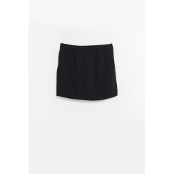 COURREGES BLACK INFINITY CREPE MINI SKIRT