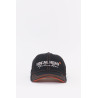 MARTINE ROSE BLACK ORANGE ROLL BACK CAP