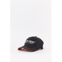 MARTINE ROSE BLACK ORANGE ROLL BACK CAP