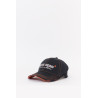 MARTINE ROSE BLACK ORANGE ROLL BACK CAP