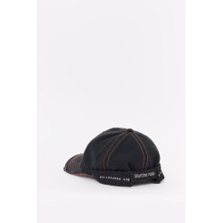 MARTINE ROSE BLACK ORANGE ROLL BACK CAP