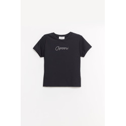 COPERNI BLACK CRYSTAL LOGO T SHIRT