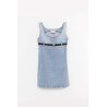 COPERNI BLUE WASHED BELTED DENIM MINI DRESS