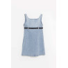 COPERNI BLUE WASHED BELTED DENIM MINI DRESS