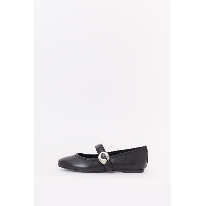 COPERNI BLACK BALLERINA BELT FLAT