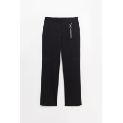 LANVIN BLACK CASUAL STRAIGHT TROUSERS