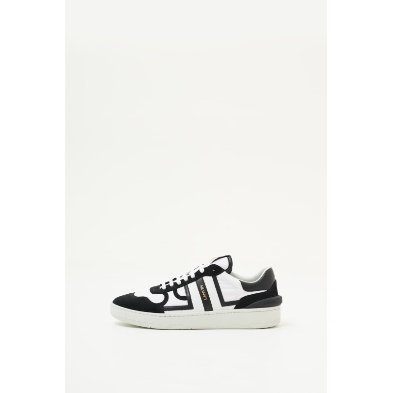 LANVIN OPTIC WHITE BLACK CLAY SNEAKERS