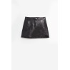 COURREGES BLACK REEDITION VINYL MINI SKIRT