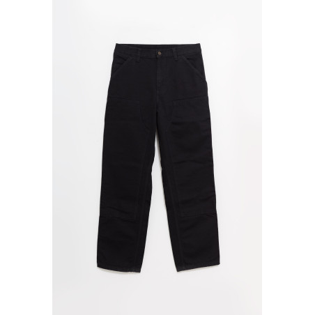 CARHARTT WIP BLACK RINSED DOUBLE KNEE PANT
