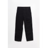 CARHARTT WIP BLACK RINSED DOUBLE KNEE PANT