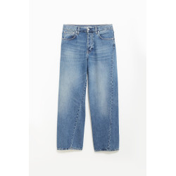 SUNFLOWER MID BLUE WIDE TWIST TROUSER