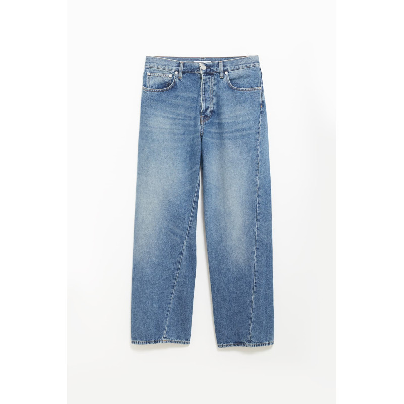 SUNFLOWER MID BLUE WIDE TWIST TROUSER