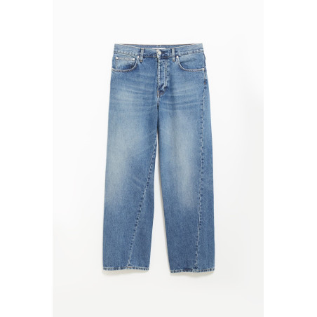 SUNFLOWER MID BLUE WIDE TWIST TROUSER