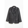 SUNFLOWER BLACK LEATHER JACKET