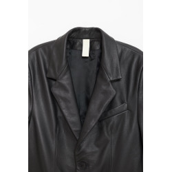 SUNFLOWER BLACK LEATHER JACKET