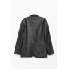 SUNFLOWER BLACK LEATHER JACKET