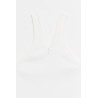 COURREGES HERITAGE WHITE CRISS CROSS 90 S RIB ZIPPED TANK TOP