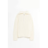 COURREGES NATURAL BALACLAVA WOOL SWEATER