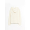 COURREGES NATURAL BALACLAVA WOOL SWEATER