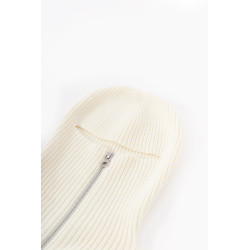 COURREGES NATURAL BALACLAVA WOOL SWEATER