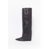 COURREGES ASTRO WEDGED LEATHER BOOTS