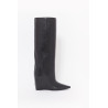 COURREGES ASTRO WEDGED LEATHER BOOTS