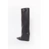 COURREGES ASTRO WEDGED LEATHER BOOTS