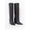 COURREGES ASTRO WEDGED LEATHER BOOTS