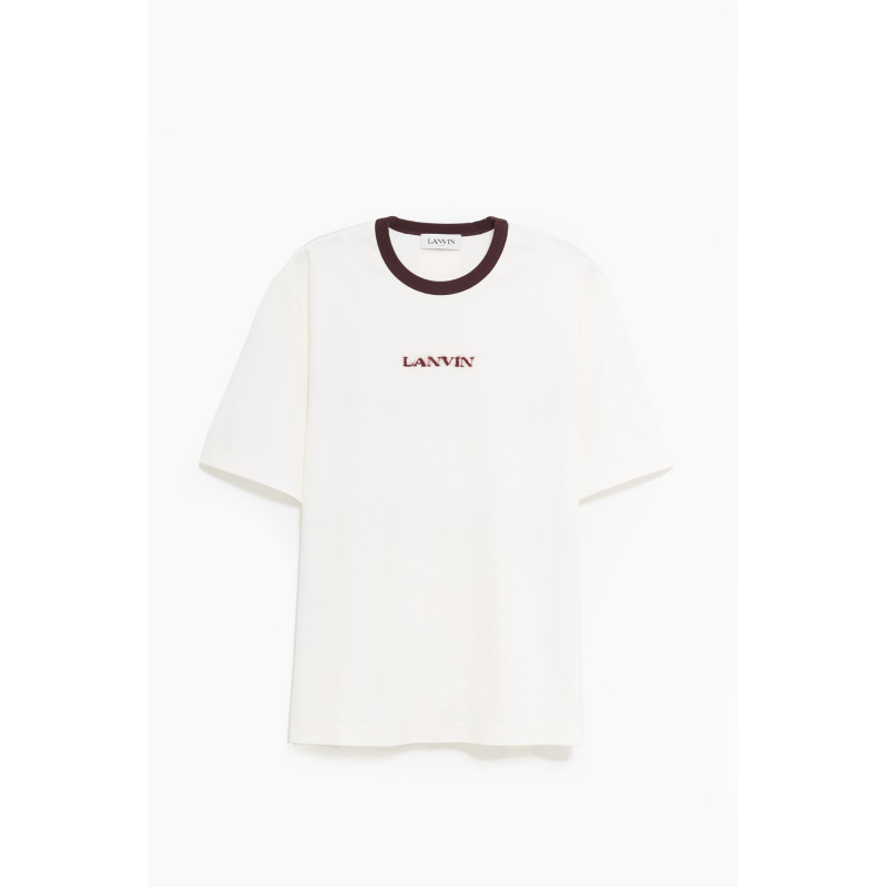 LANVIN ENAMEL MOHAIR LANVIN LOGO T SHIRT