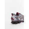 ASICS KHAKI SHEET ROCK DARK CHERRY GEL QUANTUM KINETIC SNEAKERS