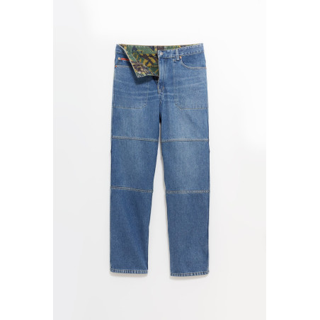 MARTINE ROSE BLUE REVERSIBLE CAMO JEANS